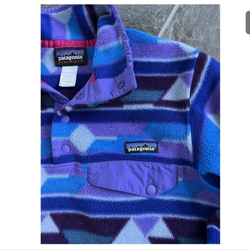 PATAGONIA  SYNCHILLA SNAP-T PULLOVER FLEECE GUATEMALEN TANGO GEO AZTEC WOMENS XS - Picture 3 of 5